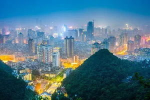 Guiyang City Print - Guizhou China Downtown Skyline