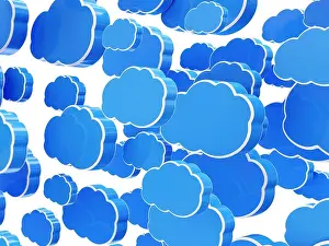 Cloud Computing Abstract Background Print