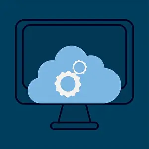 Cloud Computing Print Vector Icon