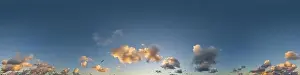 Dark Blue Sunset Sky Print - Seamless HDR Pano