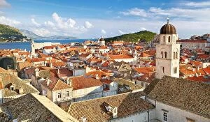 Croatia Collection: Dubrovnik - aerial view from City Walls of the Dubrovnik Old Town City, Croatia