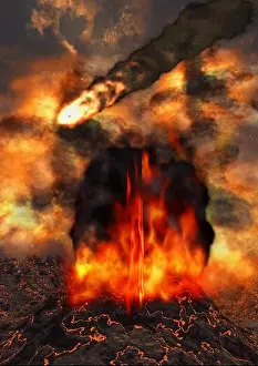 Genesis Print - Volcanic Landscape on a New Planet