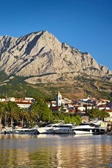 Adriatico Collection: Harbour in Baska Voda Village, region Makarska Riviera, Dalmatia, Croatia