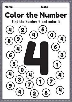 Missing Numbers Print Worksheet for Preschool Kids
