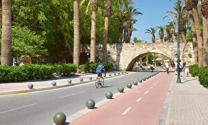 Images Dated 1st June 2011: Kos - Dodecanese Islands, Greece, stone bridge leading to the Knight's Castle in Kos Town