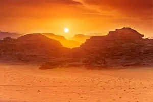 Wadi Rum Desert Sunset Print