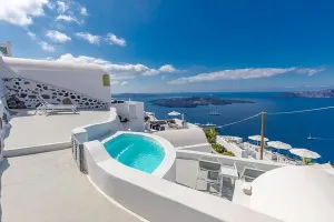 Santorini Island White Architecture Print