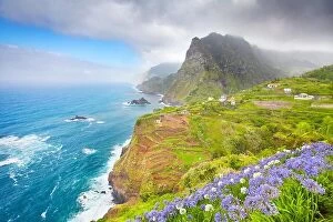 Images Dated 26th June 2013: Madeira - landscape of cliff coast near Ponta Delgada, Madeira, Portugal