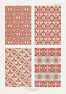 Framed Print : Medieval Pattern Print Collection of Ornate Floral and Heraldic Emblems Framed Print : Medieval Pattern Print Collection of Ornate Floral and Heraldic Emblems