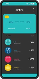 Mobile Banking Interface Print Template