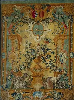 Print of Panel: Spring, c. 1715, a Savonnerie Factory Tapestry