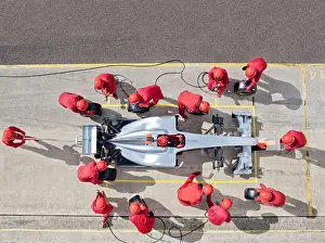 Racing Team at Pit Stop Print 20-30