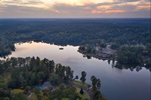 Georgia Collection: Rock Eagle Lake, Putnam County, Georgia, USA at dusk