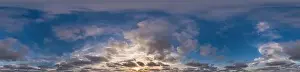 Seamless Equirectangular Print of Sunset Stratocumulus Clouds