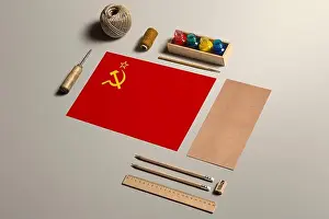 Framed Print : Soviet Union Calligraphy Print