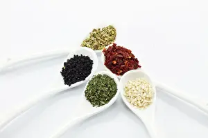 Spice Print on White Background