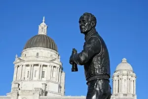 Statue of Captain Frederic John Walker Print, Pier Head, Liverpool