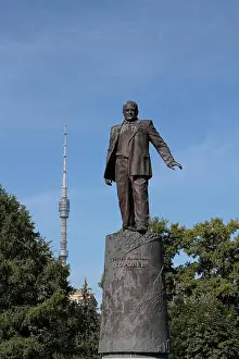 Sergey Korolev Statue Print