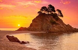 Images Dated 11th September 2016: Sunrise at Cap Roig Beach, Costa Brava, Spain