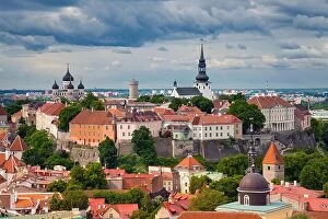 Estonia Collection: Tallinn. Aerial image of Old Town Tallinn in Estonia