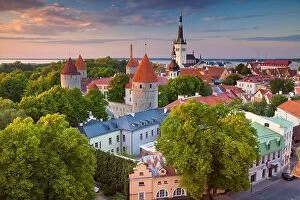 Estonia Collection: Tallinn. Image of Old Town Tallinn in Estonia during sunset