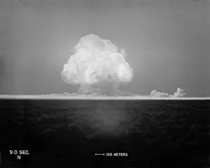 Trinity Test Print, 9.0 Seconds Explosion in New Mexico Desert