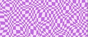 Trippy Distorted Checkerboard Print