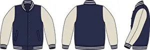 Varsity Jacket Print Template Illustration Set