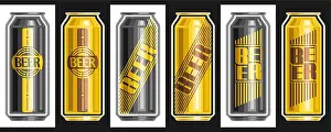 Vector Beer Cans Print Collection