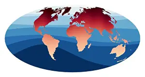 Aitoff Projection World Map Print