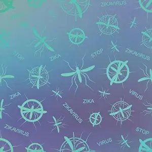 Zika Virus Pattern Print