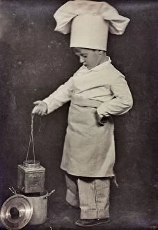 Images Dated 27th October 2016: Advertising with a child dressed as a chef