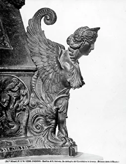 Base with Sphinx, detail of the bronze candelabrum, work of Andrea Briosco, Basilica of S. Antonio, Padua