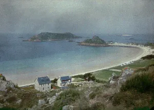 French Coastal Landscape Prints: The beach at Trebeurden