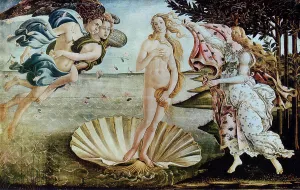 Prints of Birth of Venus; work of Sandro Botticelli. Uffizi Gallery, Florence Painting Early Renaissance, Renaissance, Renaissance-Baroque styles and periods, Europe, First and Second Millennium A.D Sandro Botticelli Prints: Birth of Venus; work of Sandro Botticelli. Uffizi Gallery, Florence