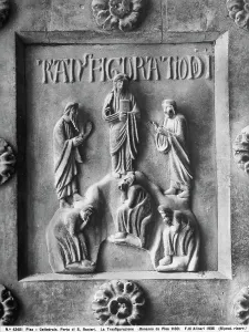 Middle Ages European Artwork Prints: Bronze panel representing the Transfiguration