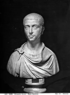 European Ancient Civilization Art Prints: Bust of the emperor Severus Alexander, preserved in the Capitoline Museum, Rome