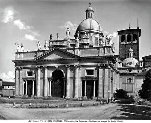 Images Dated 11th August 2017: Front of the Cathedral of Vercelli