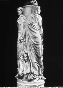 Greco Roman Mythology Figures Prints: Column with dancing figures representing the Hours, preserved in the Vatican Museums