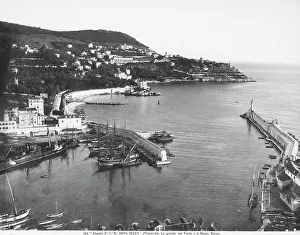 French Coastal Architecture Prints: Construction of the port of Nice
