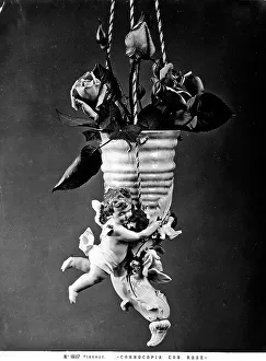 Cornucopia with roses