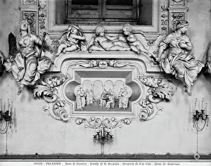 Crown of Thorns, close up of the window frame, stucco, Giacomo Serpotta (1656-1732), Oratory of the Rosary of Santa Cita