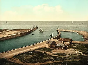 Waterfront Housing Structure Prints: Dieppe's docks