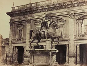 Marcus Aurelius Statue Prints: Equestrian statue of Marcus Aurelius, bronze, Piazza del Campidoglio, Rome