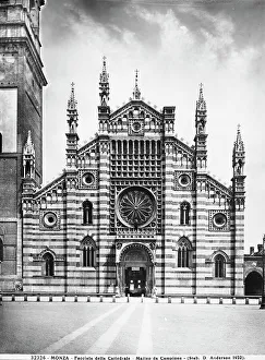 Rose Window Design Prints: The faade of the cathedral of Monza, Brianza