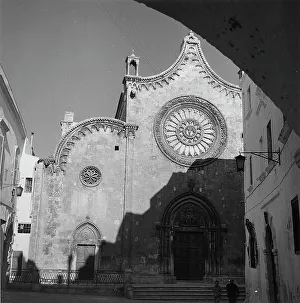 Rose Window Decoration Prints: Faade of the Cathedral of Ostuni