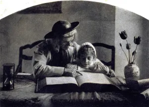 A family studying scripture