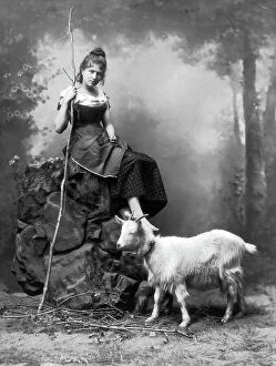 Images Dated 11th August 2017: A goat with his shepherdess