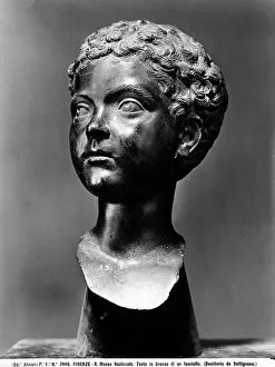 Human Body In Art History Prints: Head of a boy, attributed to Desiderio da Settignano
