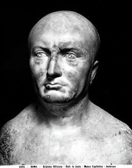 Images Dated 2nd August 2010: Head of the statue of Scipio the African preserved in the Capitoline Museums, Rome